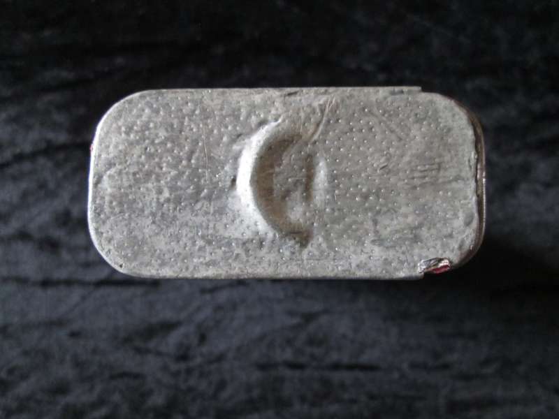 Cigarette Case with Springbok and aloe. Seems to be pewter
