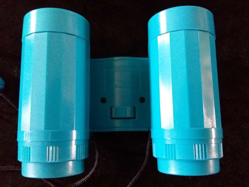 Kid`s 2.5 x 26 Toy Binocular-CAMMAN Binoculars-Blue + Neck Tie Strap