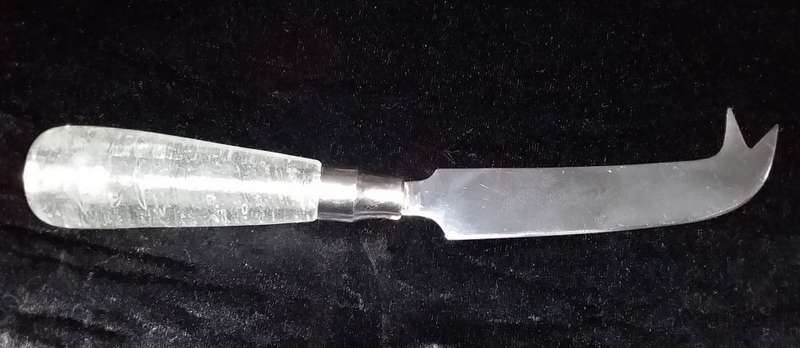 Cheese Knife. Clear bubble handle