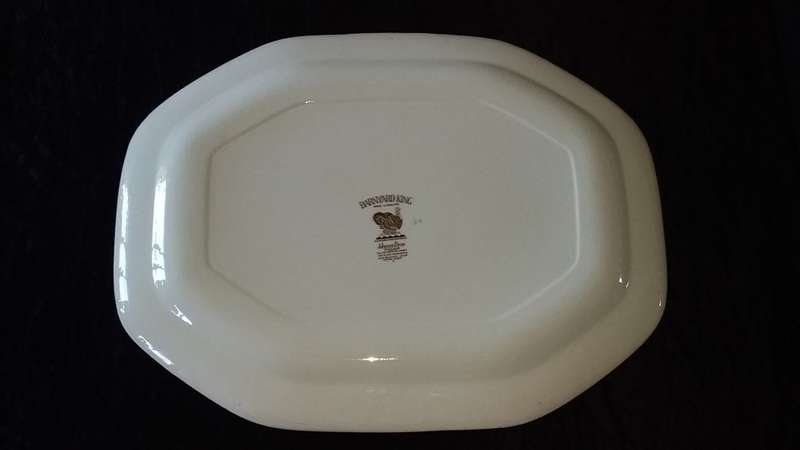 Barnyard King-Johnson Bros England-Pat no 164113E-Platter-A Genuine Hand Engraving