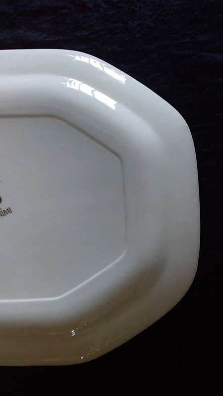 Barnyard King-Johnson Bros England-Pat no 164113E-Platter-A Genuine Hand Engraving