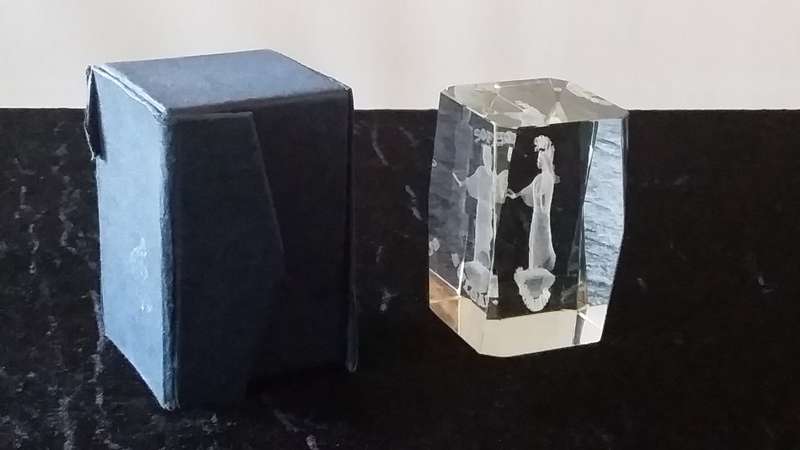 Engraved Block of Glass-Sofia Bulgaria