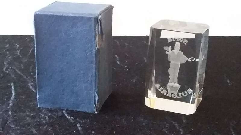Engraved Block of Glass-Sofia Bulgaria
