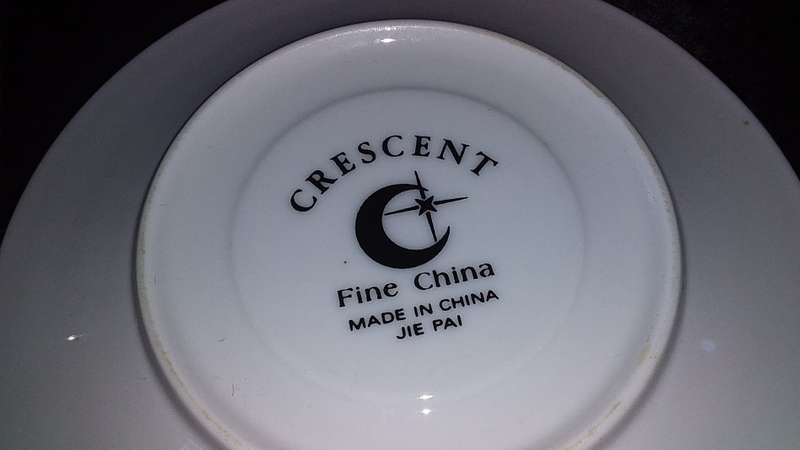 Cup and Saucer-Crescent-Fine China-Made in China-JIE PAI-Mix and Match