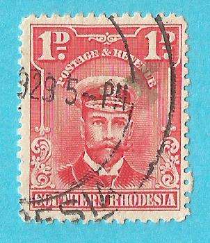 Southern Rhodesia-1d-Cancel-Used-Thematic-Famous Person SACC2