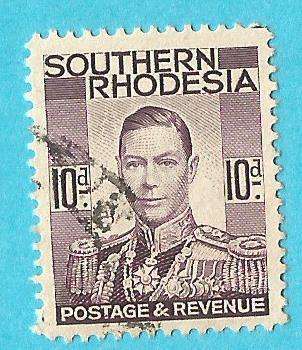 Southern Rhodesia-10d-Cancel-Used-Thematic-Famous Person SACC49