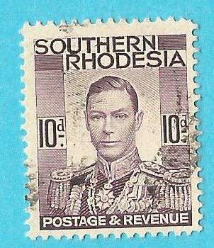Southern Rhodesia-10d-Cancel-Used-Thematic-Famous Person SACC49