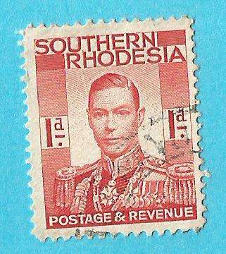 Southern Rhodesia-1d-Cancel-Used-Thematic-Famous Person