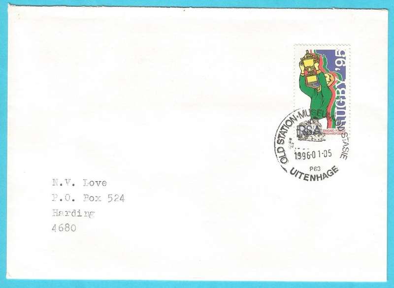 RSA-1996-Cover-FDC-Cancel-Old Station Museum-Uitenhage-Thematic-Sport