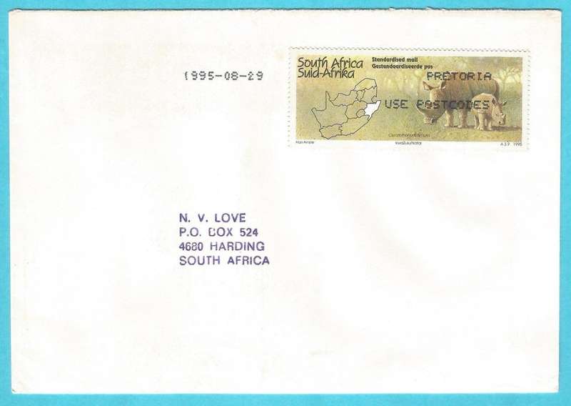 RSA-1995-Cover-FDC-Cancel-Pretoria-Thematic-Fauna-Wild Life