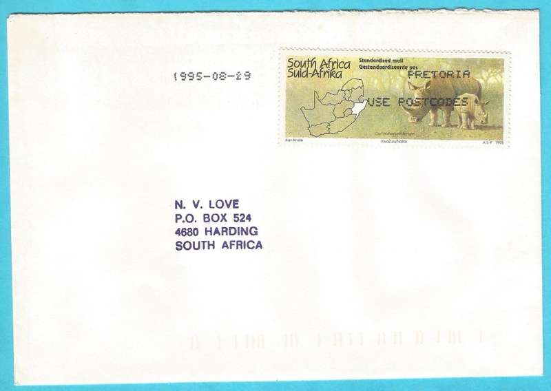 RSA-1995-Cover-FDC-Cancel-Pretoria-Thematic-Fauna-Wild Life