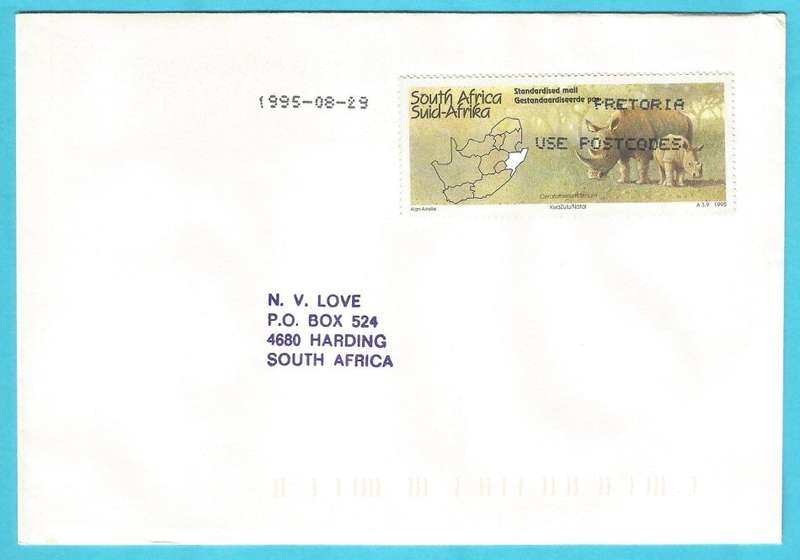 RSA-1995-Cover-FDC-Cancel-Pretoria-Thematic-Fauna-Wild Life