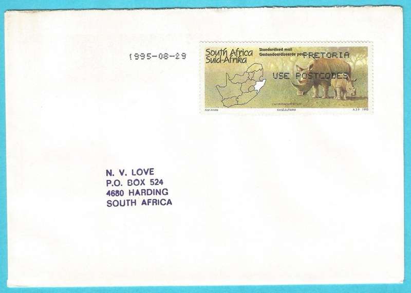 RSA-1995-Cover-FDC-Cancel-Pretoria-Thematic-Fauna-Wild Life