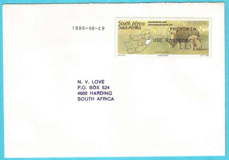 RSA-1995-Cover-FDC-Cancel-Pretoria-Thematic-Fauna-Wild Life