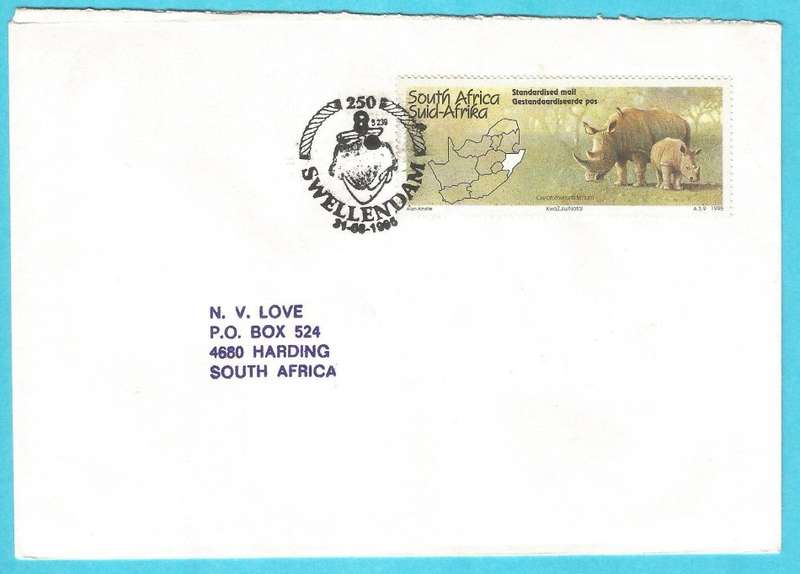 RSA-1995-Cover-FDC-Cancel-Swellendam-Thematic-Fauna-Wild Life