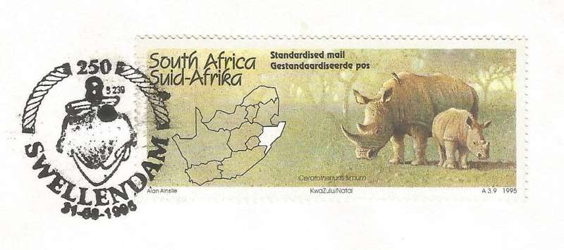 RSA-1995-Cover-FDC-Cancel-Swellendam-Thematic-Fauna-Wild Life
