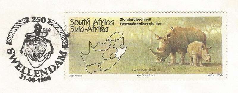 RSA-1995-Cover-FDC-Cancel-Swellendam-Thematic-Fauna-Wild Life
