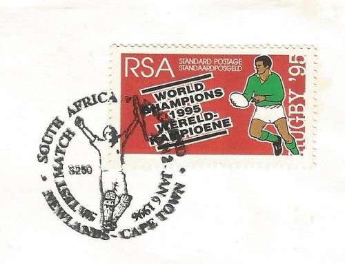 RSA-1996-Cover-FDC-Cancel-South Africa v England-5th Test Match-Cape Town-Thematic-Sport