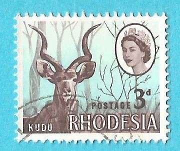 Rhodesia-3d-Kudu-Used-Cancel-Thematic-Fauna-Kudu