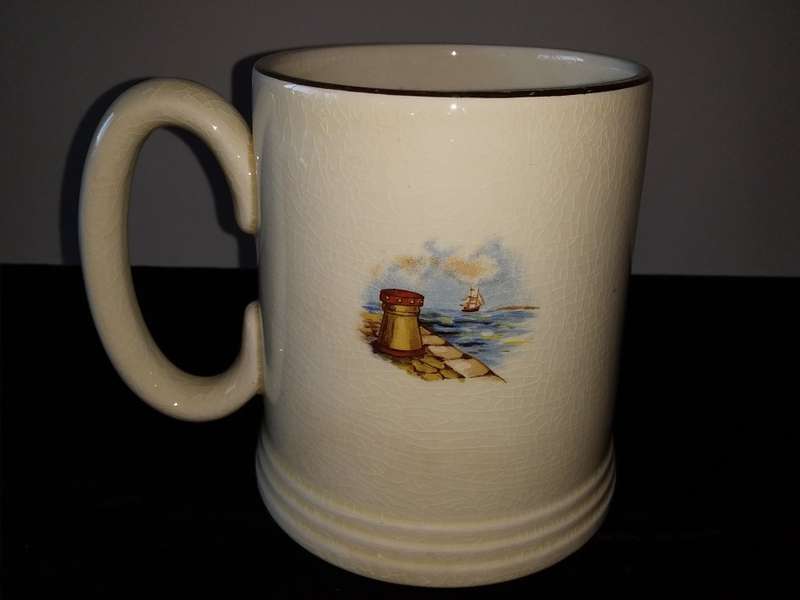 ELIJAH COTTON Ltd-Lord Nelson Ware Westward ho(me) -Staffordshire England-Beer Mug-Sail Boat Scene