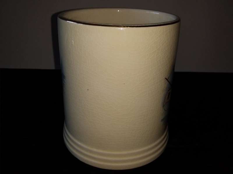 ELIJAH COTTON Ltd-Lord Nelson Ware Westward ho(me) -Staffordshire England-Beer Mug-Sail Boat Scene