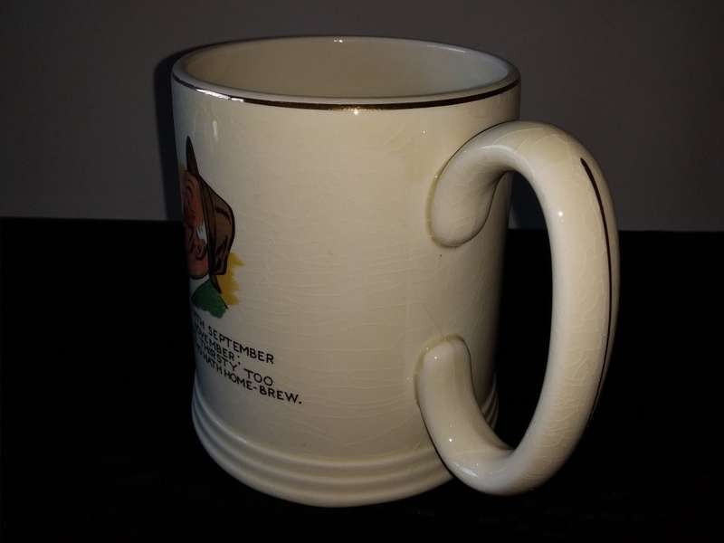 LORD NELSON WARE-ENGLAND-Beer Mug + Plate-`What`s Your`s`