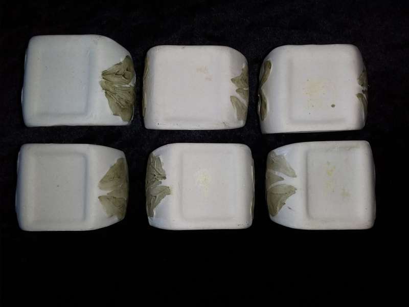Serviette Rings x 6-Flowers - pottery