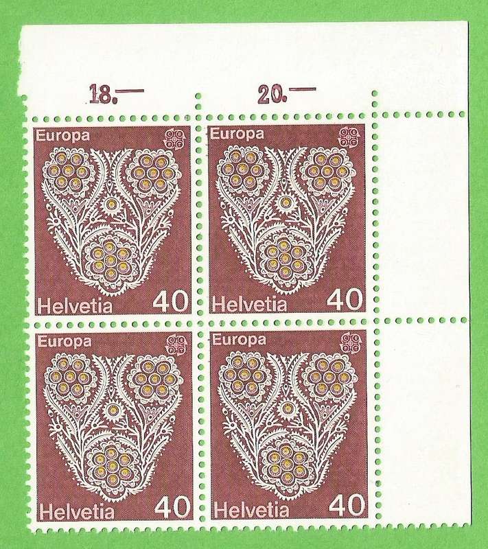 Switzerland-Helvetia-MNH- 1976 EUROPA Stamps - Handicrafts -Block-Thematic-Art-Symbol