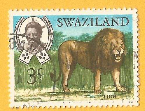 Swaziland-Used-Cancel-Thematic-Fauna-Lion