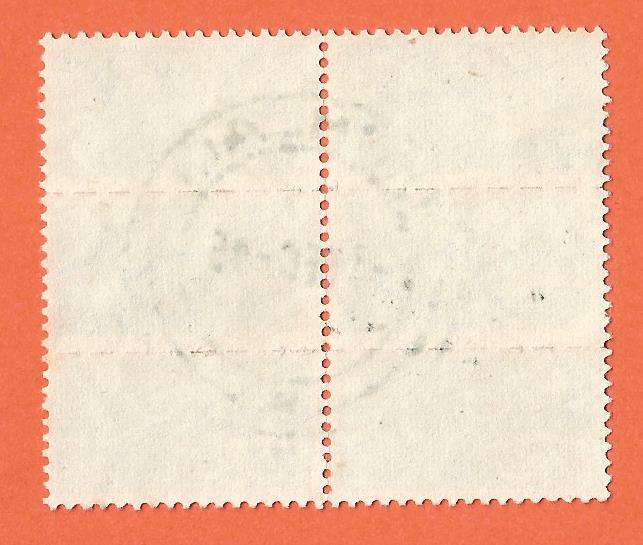 Union of South Africa-SACC 100-4d-War Effort Reduced Size-Block-Cancel-Used-Thematic-War