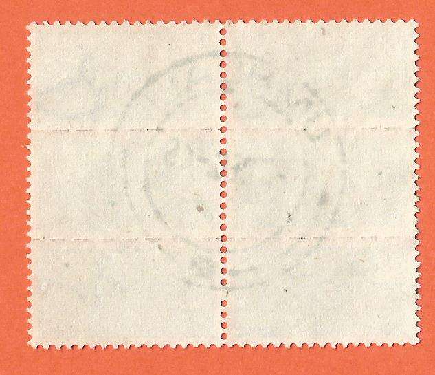 Union of South Africa-SACC 100-4d-War Effort Reduced Size-Block-Cancel-Used-Thematic-War