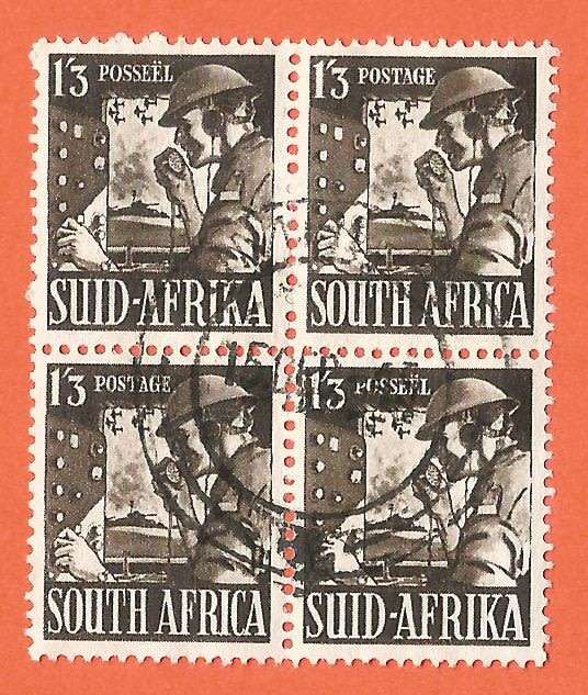 Union of South Africa-SACC103/a -1s3d-War Effort -Block-Cancel-Used-Thematic-War