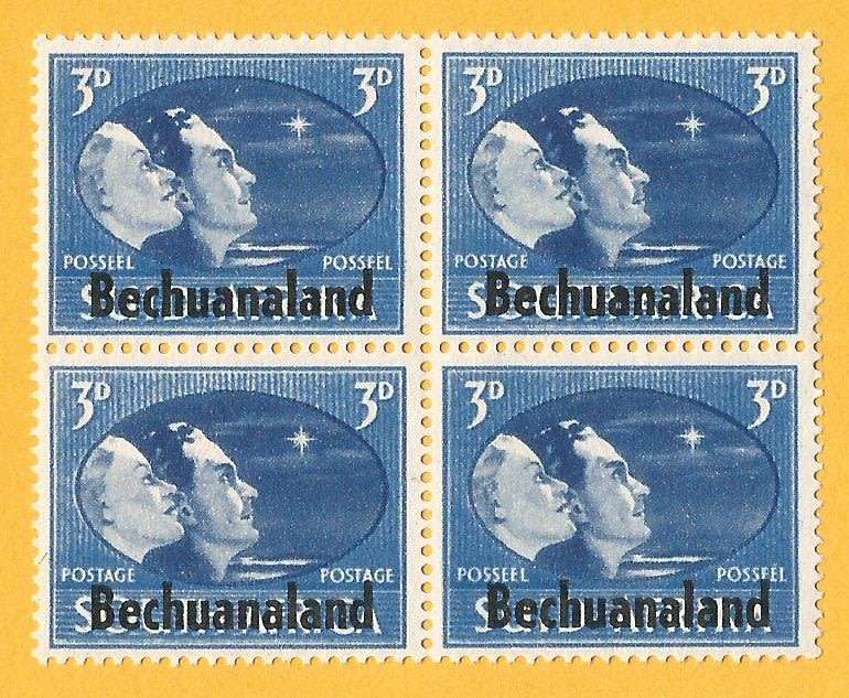 Bechuanaland-3d-Block-No Gum(Washed Off)-Thematic-Famous People