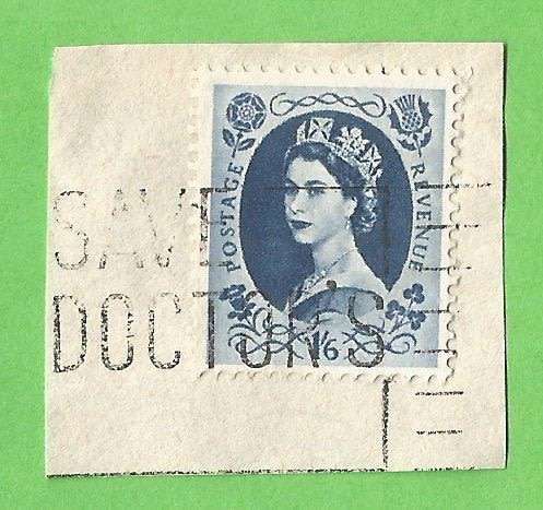 England-Cancel-1`6-Used-On Paper-Thematic-Famous Person