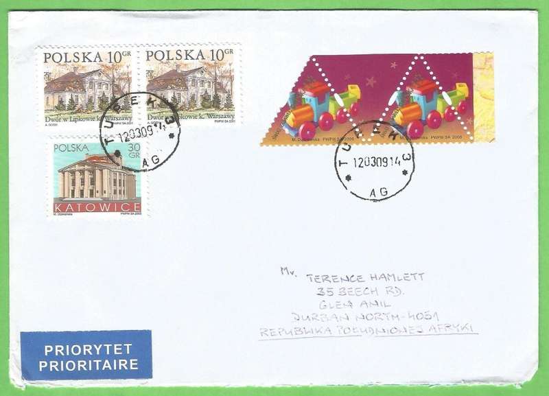 Domestic Mail-Cover-Poland-Cancel-Thematic-Buildings