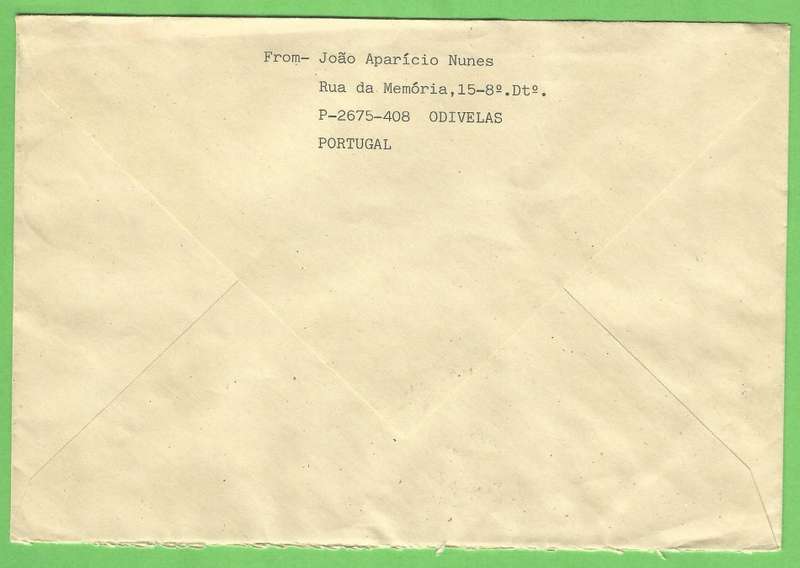 Domestic Mail-Cover-Portugal-Cancel-Thematic-Symbol-Fauna-Birds-Postbox