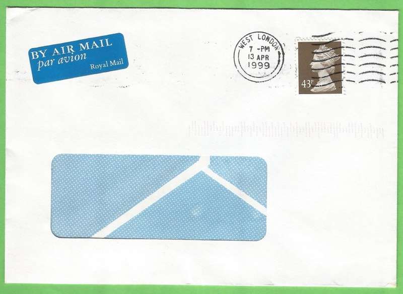 Domestic Mail-Cover-England-Machin-43p-Cancel-Thematic-Famous Person