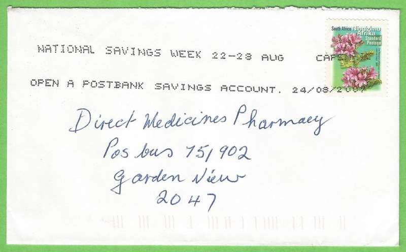 RSA-Domestic Mail-Cover-Used-Thematic-Flora