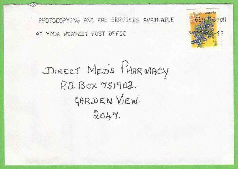 RSA-Domestic Mail-Cover-Ink Jet Stamp Cancelling-2007-Germiston-Thematic-Flora