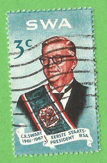 South West Africa-3c-Used-Cancel-Thematic-Famous Person