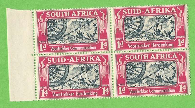 Union of SA SACC79 -1d-MNH-Block-Voortrekker Commemoration-Thematic-Symbol-Wagon Wheel