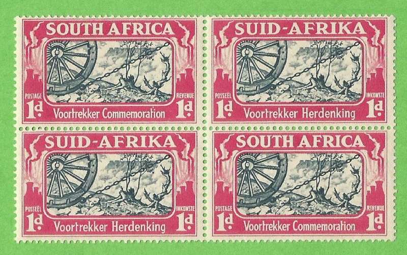 Union of SA SACC79 -1d-MNH-Block-Voortrekker Commemoration-Thematic-Symbol-Wagon Wheel