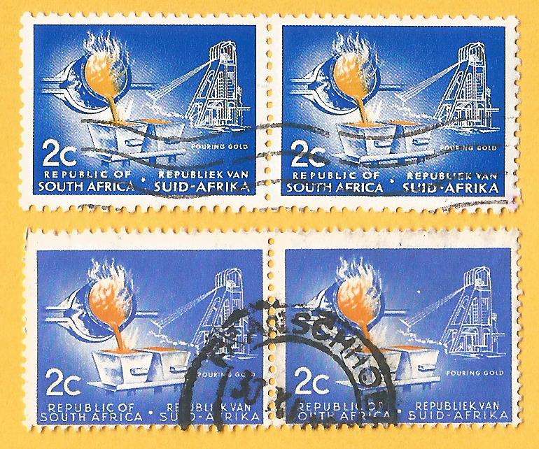 RSA-First Definitive-2c-Pouring Gold-Used-Cancel-Thematic-Industry-Mining