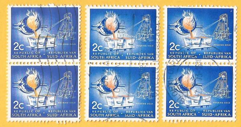 RSA-First Definitive-2c-Pouring Gold-Used-Cancel-Thematic-Industry-Mining
