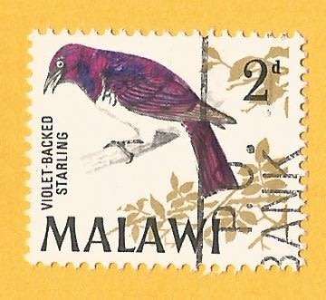 Malawi -2d- Used-Cancel-Thematic-Fauna-Birds