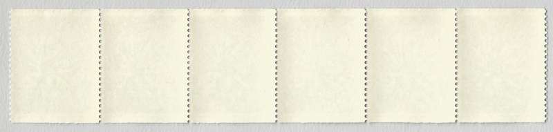 RSA-1977 SACC435a-Coil-1c-Protea-Strip of 6-MNH-Thematic-Flora-Protea-Variety-Yellow Spots