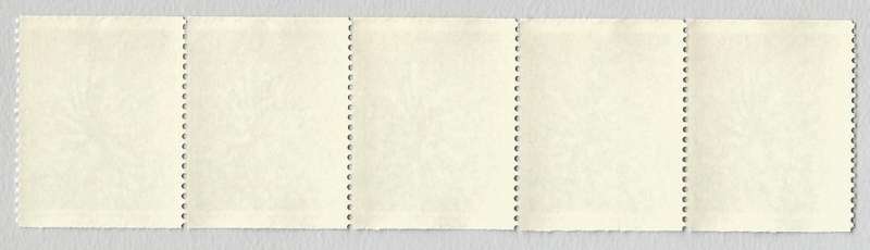 RSA-1977 SACC435a -Coil-1c-Protea-Strip of 5-MNH-Thematic-Flora-Protea-Variety-Yellow Spots