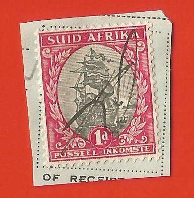 Union of South Africa- Fiscally Used- Cancel- On Paper- Single- Thematic- Transport- Boat