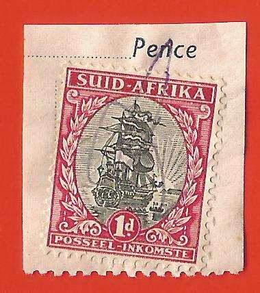Union of South Africa- Fiscally Used- Cancel- On Paper- Single- Thematic- Transport- Boat
