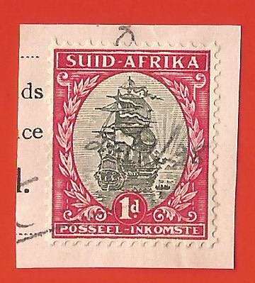 Union of South Africa- Fiscally Used- Cancel- On Paper- Single- Thematic- Transport- Boat
